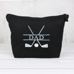 Personalised Black & Silver Golf Travel Bag Gift