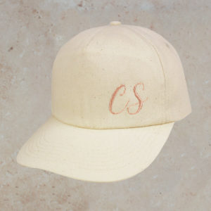 Personalised Ladies' Initial Baseball Cap - Cream