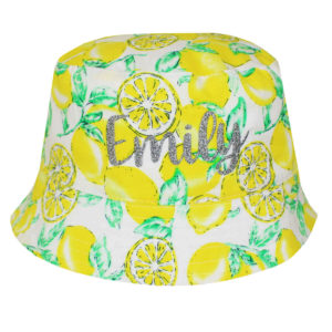 Personalised Lemons Bucket Sun Hat
