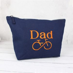Personalised Dad Cycling Travel Bag Gift in Navy