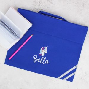 Personalised Unicorn Design School Book Bag