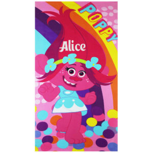 Personalised Trolls Beach Towel