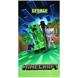Personalised Minecraft Beach Towel