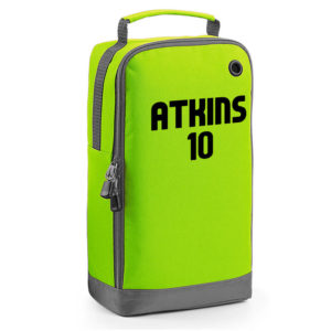 Personalised Football Boot Bag - Lime Green