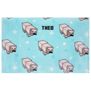 Personalised Minecraft Bear Blanket