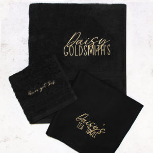 Personalised University Starter Pack Towels & Tea Towel Gift Set