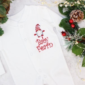 Christmas Gonk Gnome Gender Neutral Baby Grow