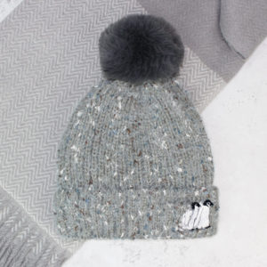 Women's Embroidered Penguin Bobble Hat