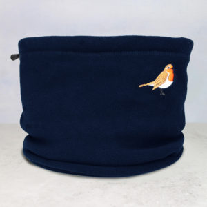 Winter Robin Embroidered Snood Neck Warmer