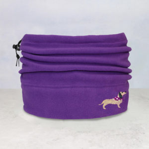 Women's Embroidered Dachshund Thermal Snood