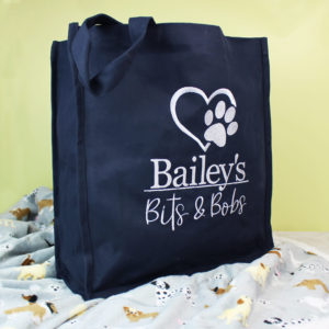Personalised Pet Bits and Bobs Navy Tote Bag