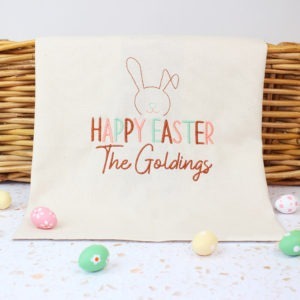 Personalised Easter Bunny Kitchen Tea Towel
