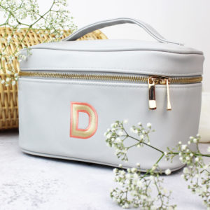 Personalised Makeup Luxury Faux Leather Wash Bag