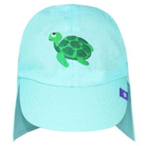 Sea Turtle Embroidered Legionnaires Baby Sun Hat