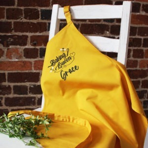 Personalised Bumblebee Baking Queen Yellow Apron - Personalised