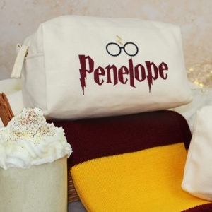Personalised Wizard Embroidered Cosmetic Bag