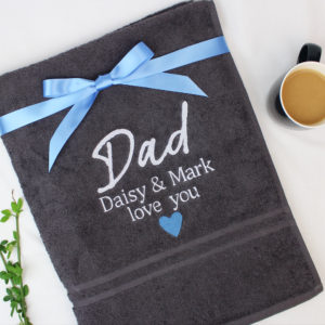 Personalised Dad Gift Message Bath Towel
