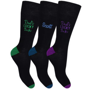Personalised Bamboo Dad's Lucky Socks 3 Pair Pack