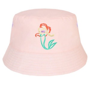 Embroidered Mermaid Girl's Bucket Style Sun Hat