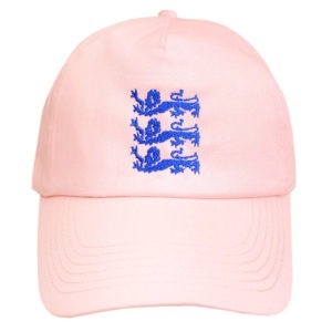 Women's England 3 Lions Peach & Blue Baseball Cap Hat