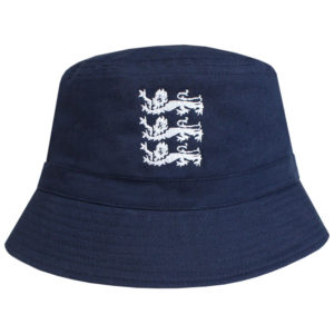 Men's 3 Lions England Embroidered Navy Cotton Bucket Hat