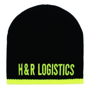 Personalised Black Neon Edge Company Beanie Hat