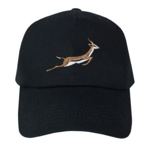 Men's Springbok Black Cotton Baseball Hat