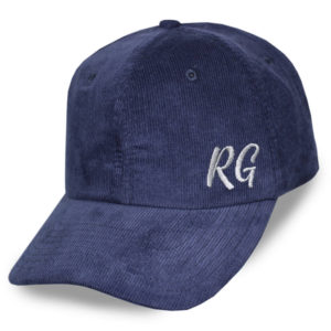 Personalised Men's Luxury Corduroy Initial Baseball Cap