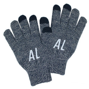 Personalised Men's Fleck Touchscreen Smart Gloves (Navy)