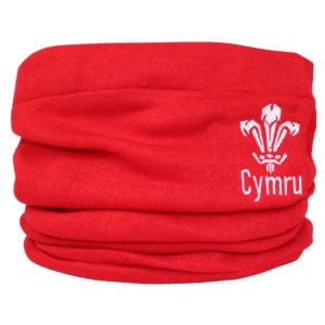 Wales CYMRU Rugby Welsh Feathers Design Red Fine Knit Snood