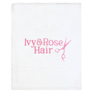 Customised Embroidered Hairdresser Salon Name Hand Towel