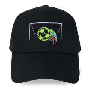 Black Neon Football Net Embroidered Kids Cap