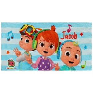 Personalised CoComelon Embroidered Kids Beach Towel