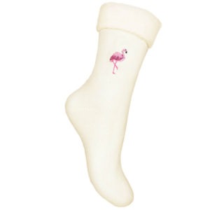 Women's Sparkle Flamingo Bed Socks