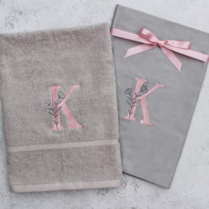 Personalised Wildflower Hand Towel & Kitchen Tea Towel