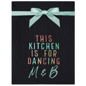 Personalised This Kitchen is for Dancing Couple Tea Towel
