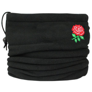 England Rose Design Black Thermal Toggle Fleece Snood