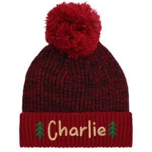 Children's Personalised Forest Trees Bobble Hat 4-10 Years