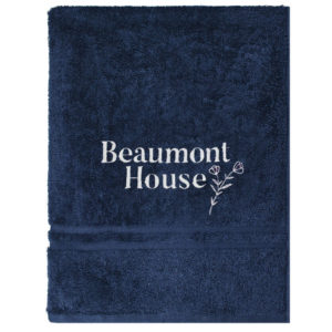 Personalised Luxury Hotel & Holiday Wildflower Bath Towel – Custom Embroidered
