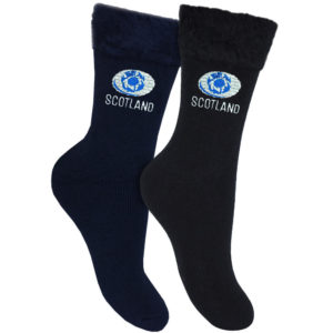 Scotland Embroidered Rugby Ball Bed Socks (2 Pairs)