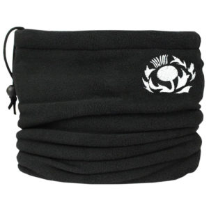Scotland Thistle Embroidered Fleece Rugby Snood (White Thistle)