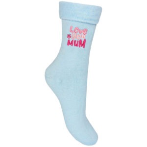 Women's Love You Mum Blue Bed Socks