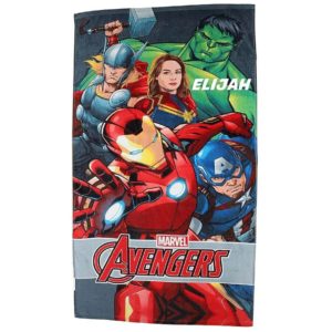 Personalised Avengers Cotton Beach Towel