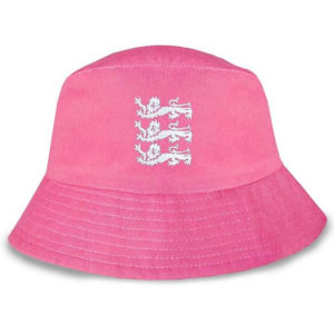 3 Lions England Embroidered Pink Bucket Hat