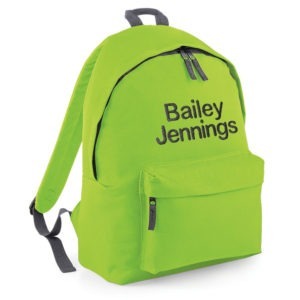 Personalised Primary School Backpack Bag (Bright Green)