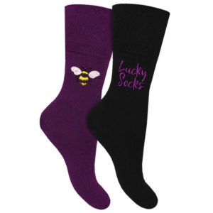 Women's Embroidered Lucky Socks Gift Set (2 Pairs)