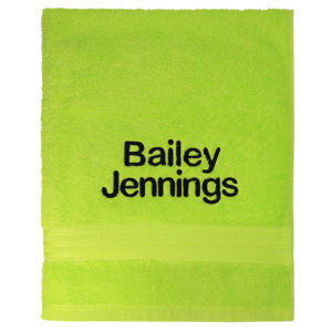 Personalised Swimming Bath Towel (Bright Green)