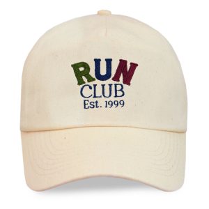 Run Club Unisex Natural Cotton Baseball Cap Hat