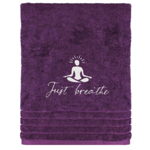 Hand Towel with Yoga embroidery
