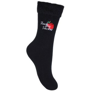 Thank You Teacher Design Men's Bed Socks Appreciation Gift